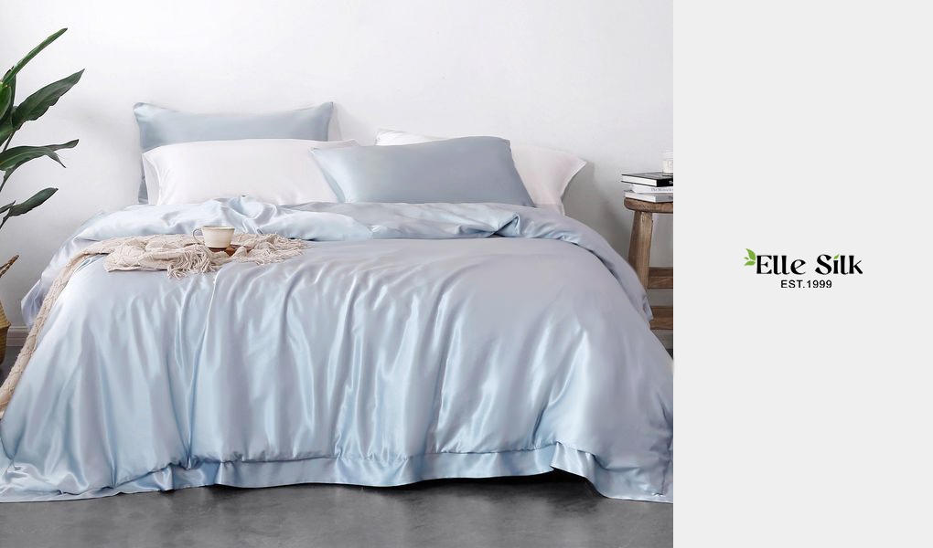 put silk duvet cover on