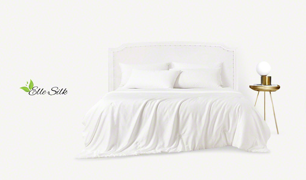 white silk duvet