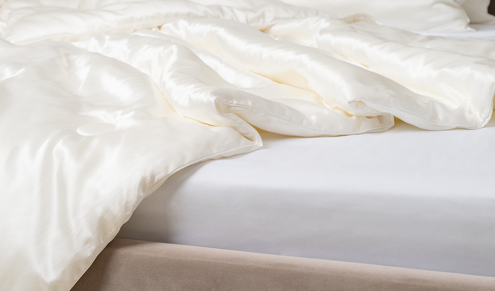 silk-filled duvets