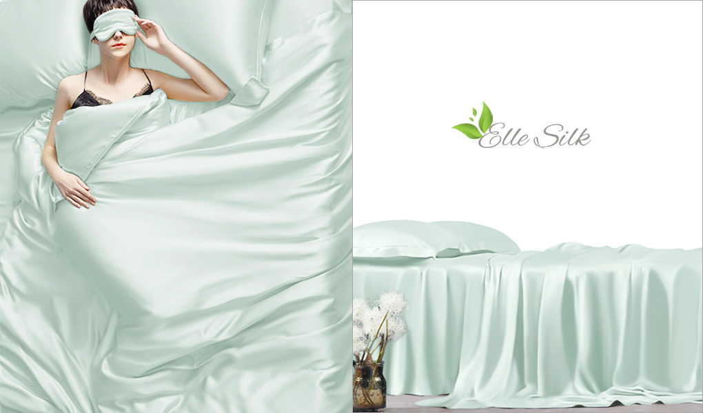light green silk bed sheets