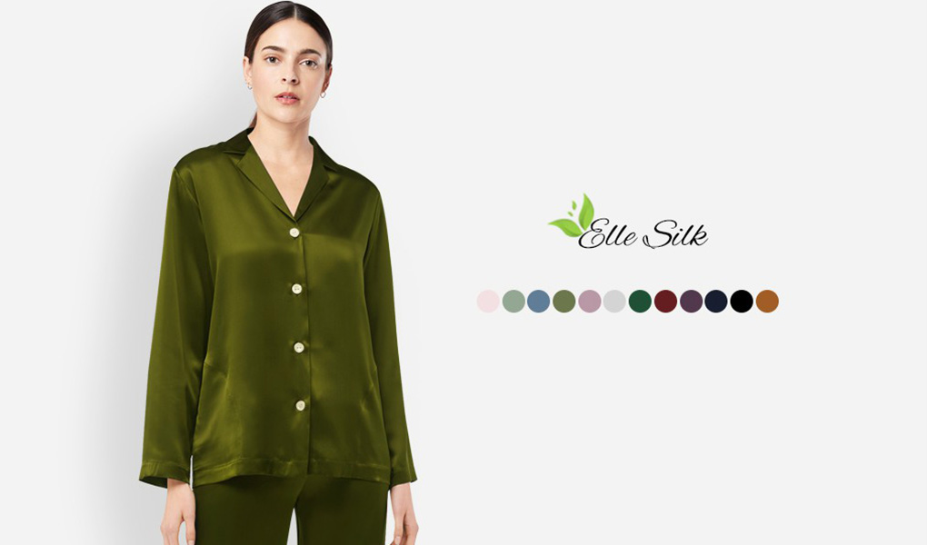 luxury silk pajama set style