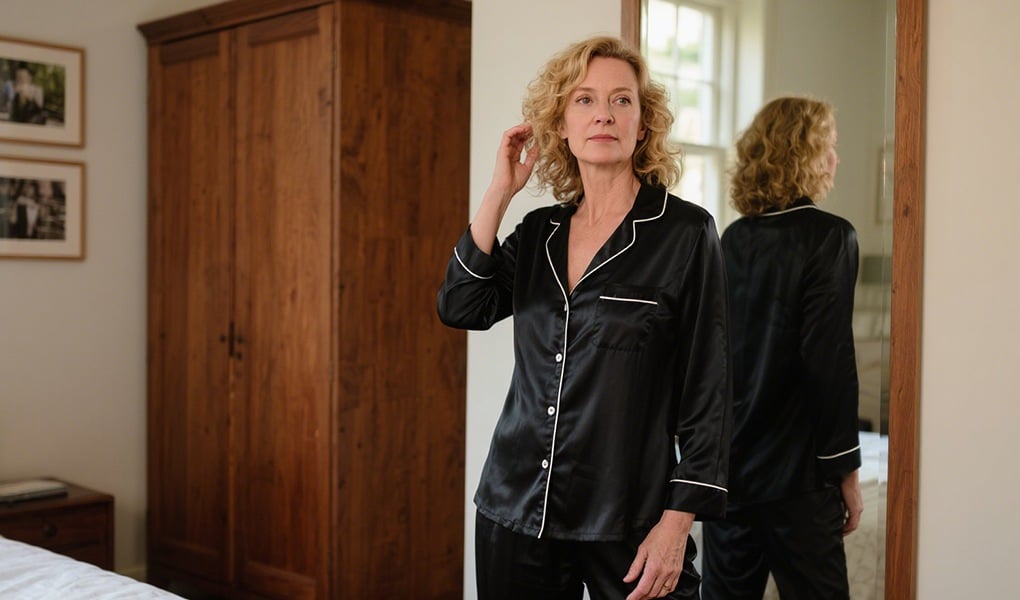 silk pajamas