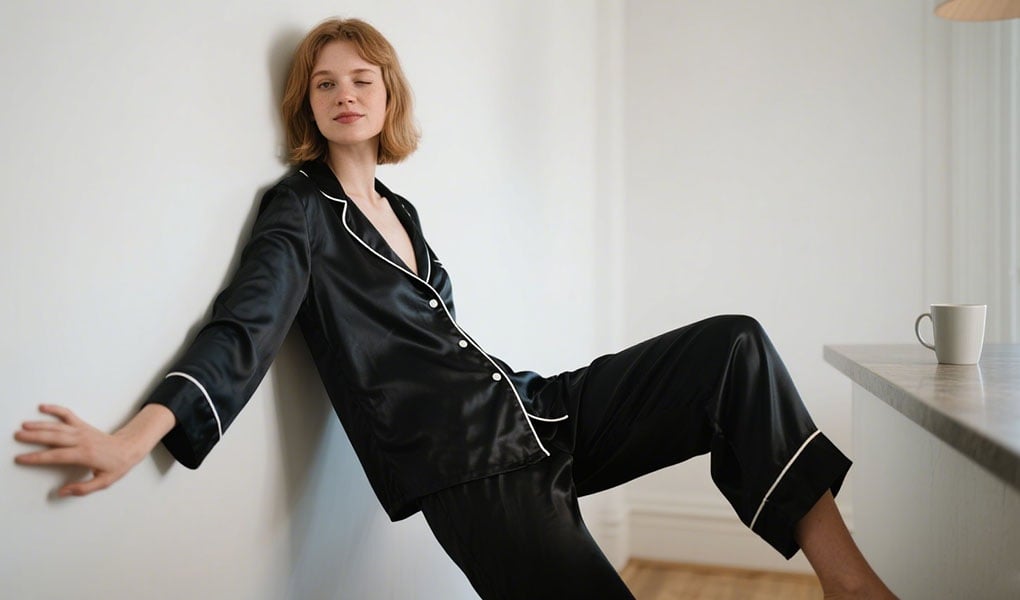 silk pajamas