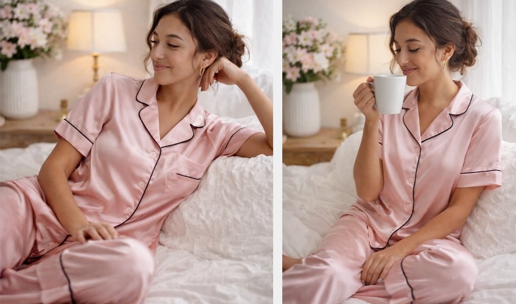 silk pajamas