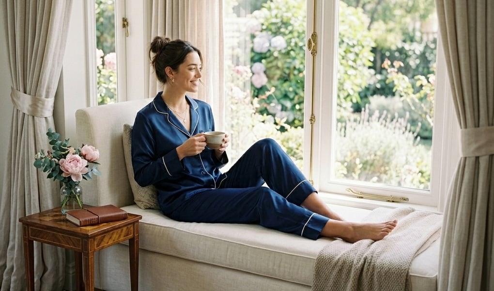 silk pajamas