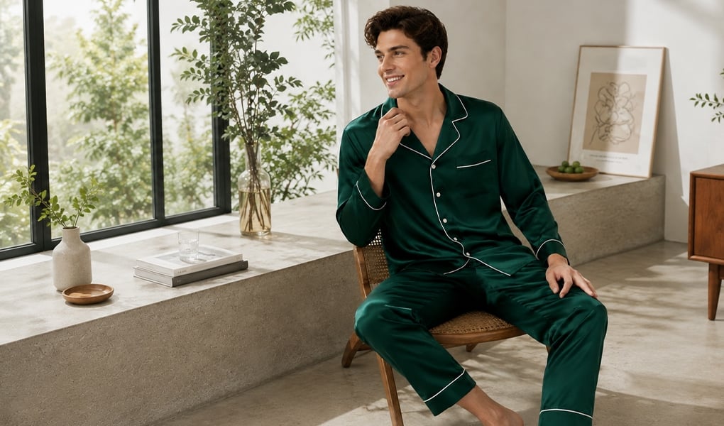 modern trends in mens silk pajamas