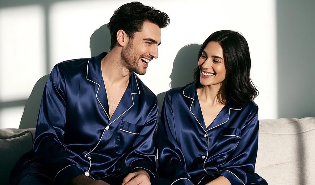 silk pajamas for couples