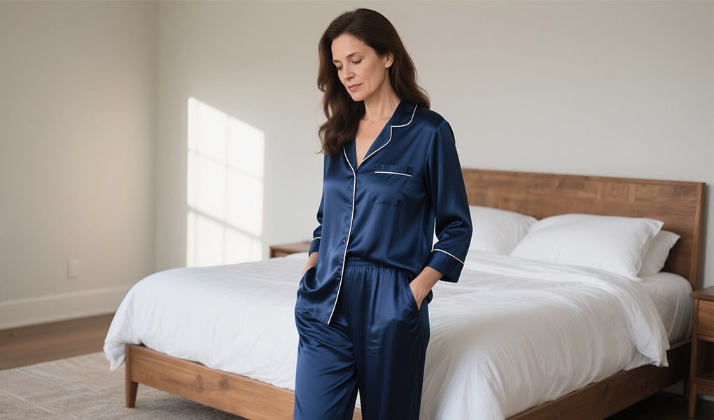 silk pajamas