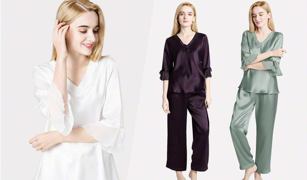 luxurious pure silk pajamas