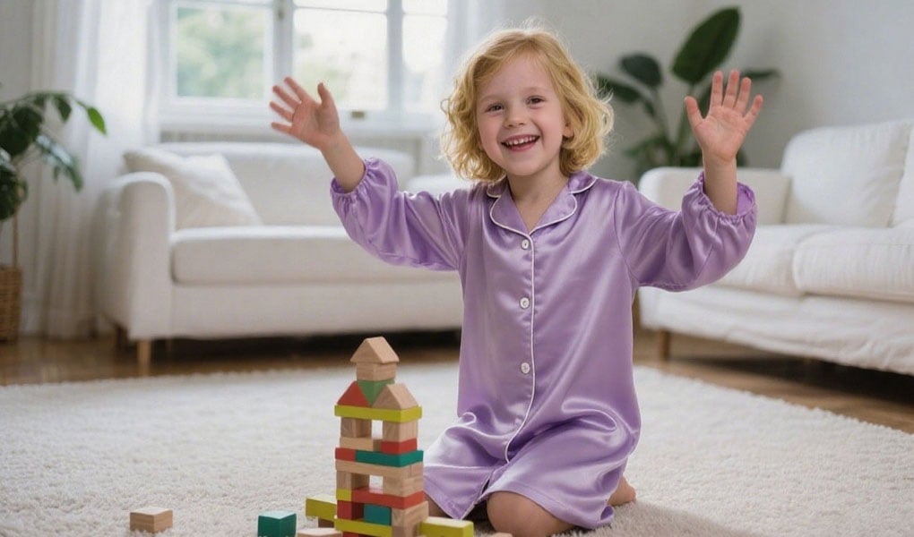 silk pajamas for children