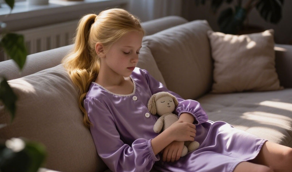 comfortable silk pajamas for children