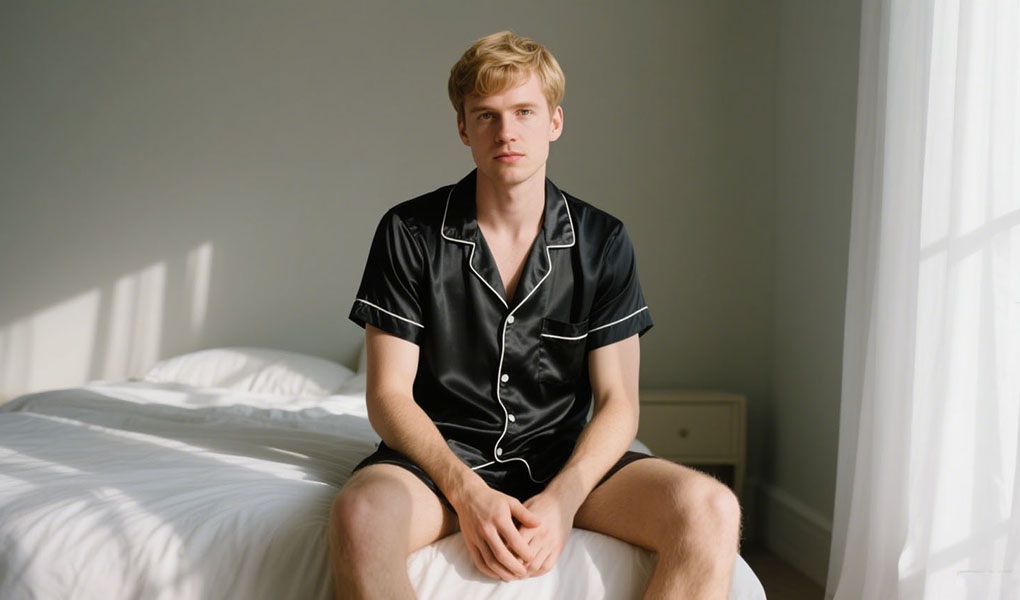comfortable silk pajamas for men