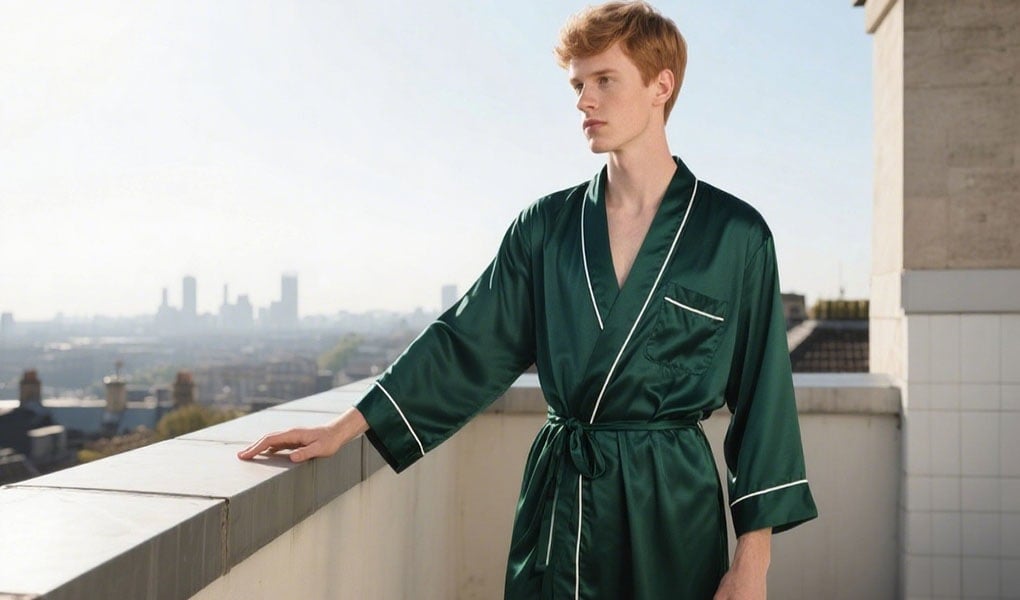 ways to secure a men's silk robe