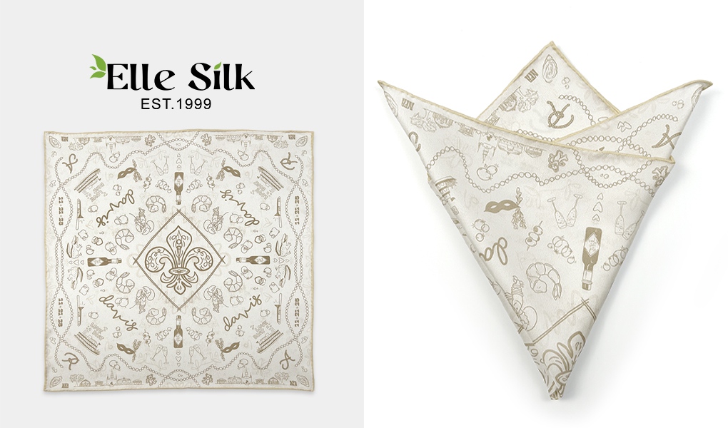 silk scarf tells wine story