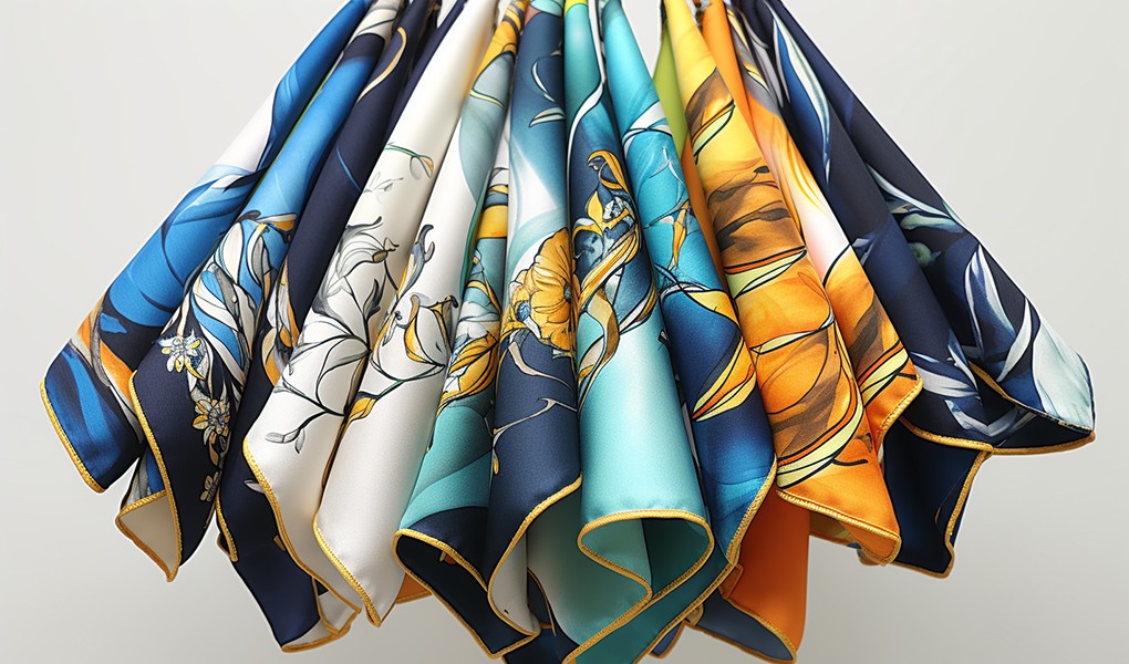 care digital printed silk scarves
