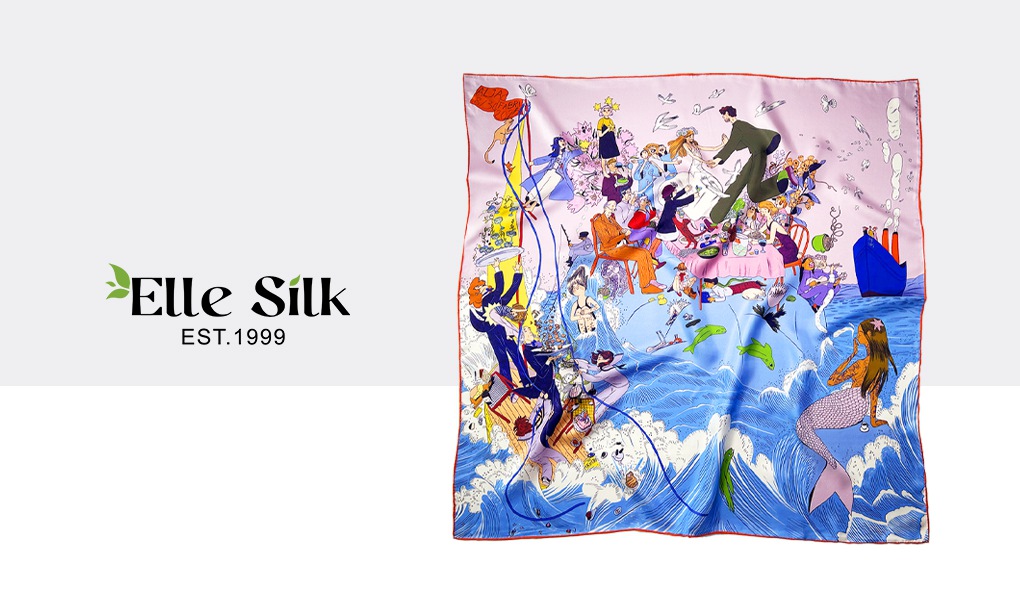 double-sided silk scarves speaks twice