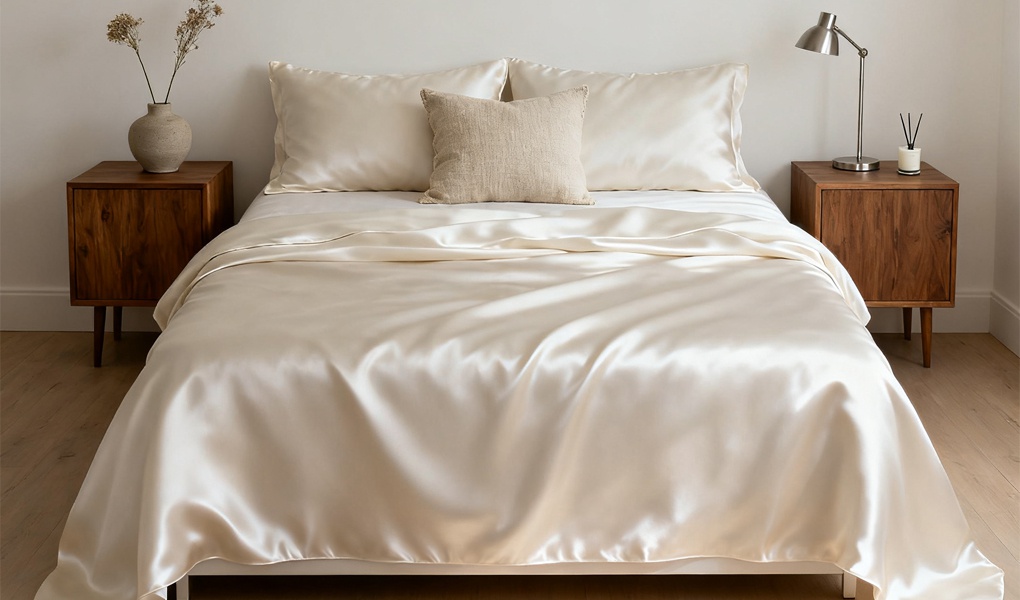 spectrum of colors in silk sheets