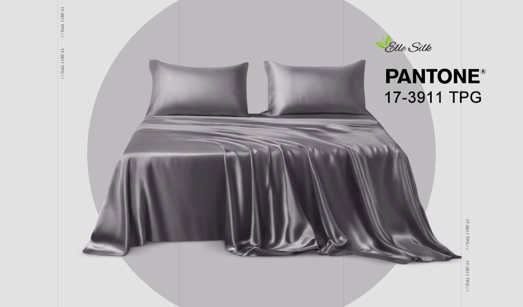 luxurious silk sheets in pantone colors