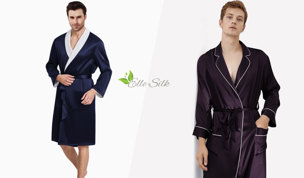 silk dressing gown for men