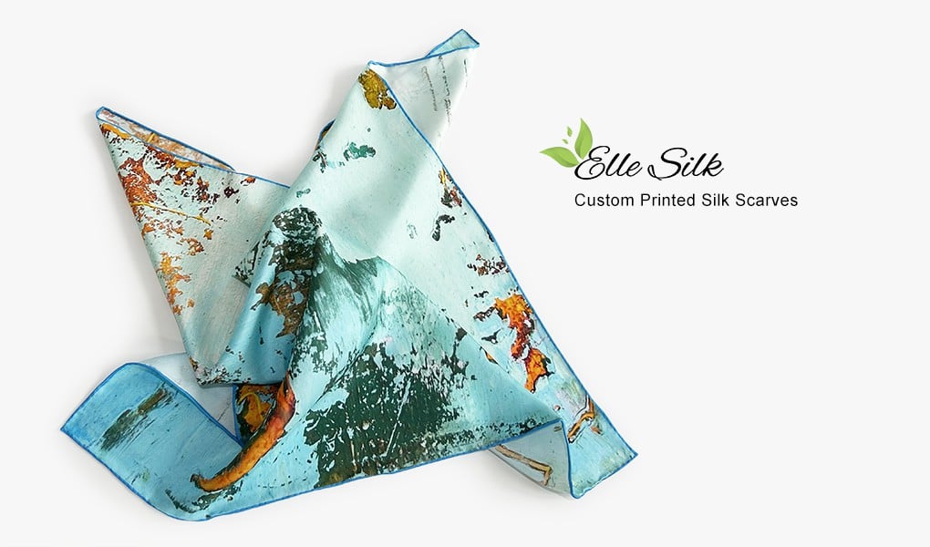oil painting on silk twill scarves