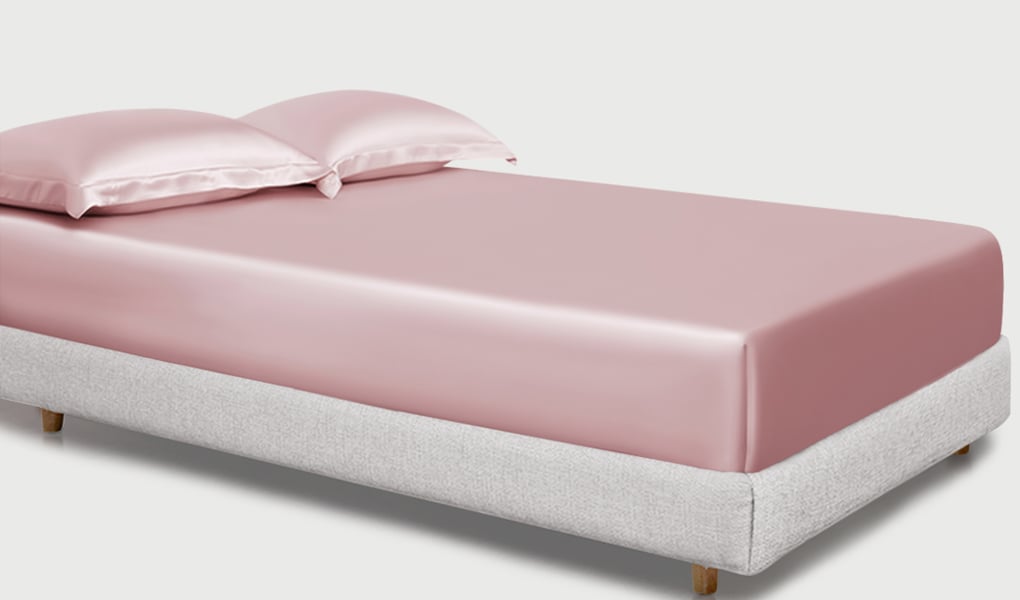 silk fitted sheet_pink color