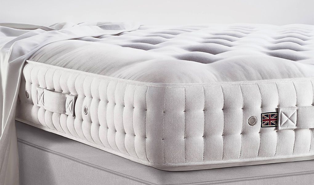 vispring mattress with silk bedding