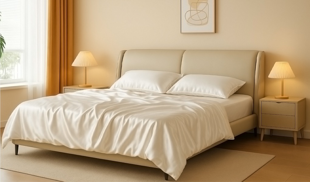 keep white silk sheets clean