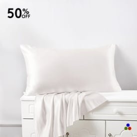 white silk pillowcase on sale