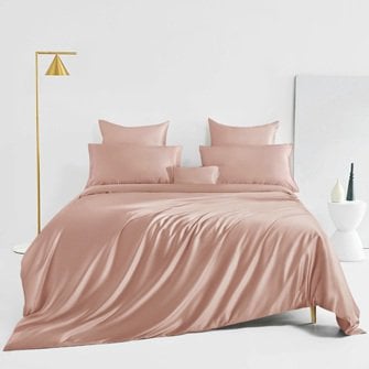 silk bed linen set_pearl pink