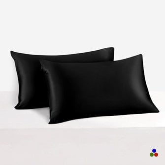 pure silk pillowcase with zipper_black