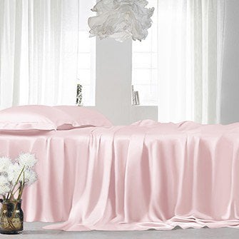 silk sheet set_baby pink