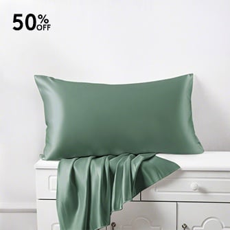 celadon green housewife silk pillowcase