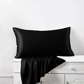 silk pillowcase_black