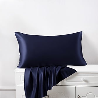 navy housewife silk pillowcase