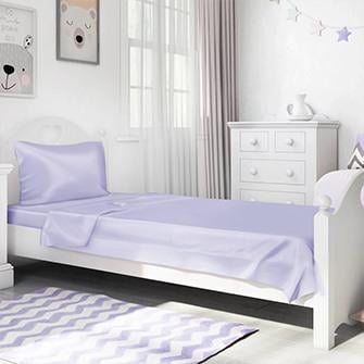 silk kids bedding set_lavender blue