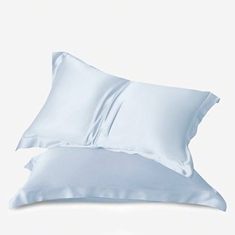 oxford silk pillowcases_baby blue