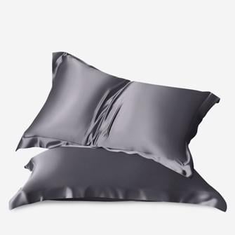 oxford silk pillowcases_slate gray