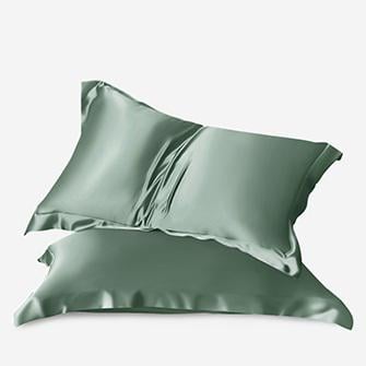 oxford silk pillowcase_celadon green