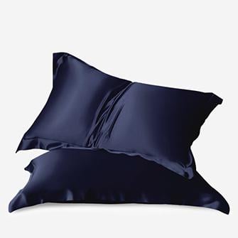 oxford silk pillowcase_navy blue