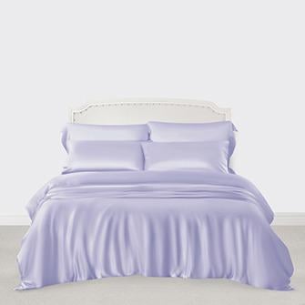 silk duvet cover sets_lavender blue