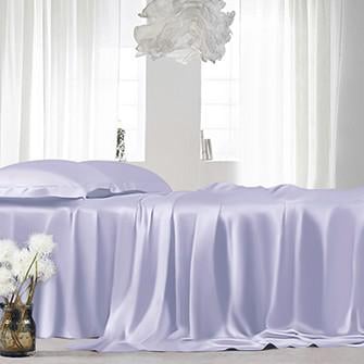 silk flat sheet_lavender blue