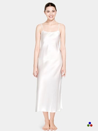 mulberry silk nightgown_white