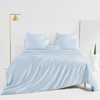 linge de lit en soie_baby blue
