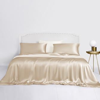 silk bed linen set_beige/ivory