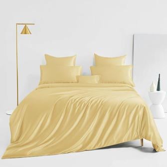 silk bed linen set_gold 