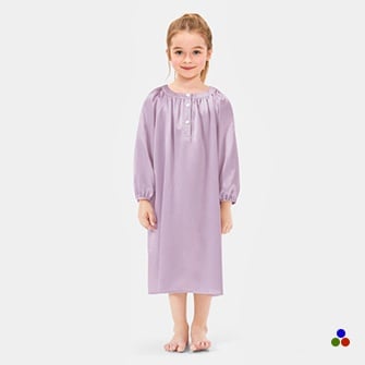 mulberry silk kids nightgown-thistle