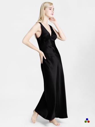 silk nightgown_black