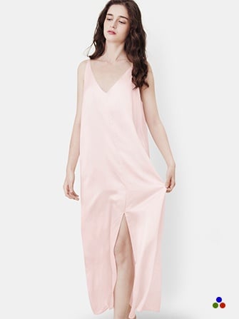 silk nightgown_light pink/silver