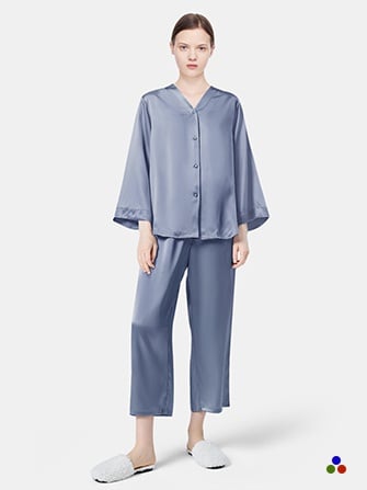 silk pajamas_dark pastel blue