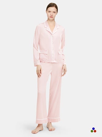elegant silk pajamas_light pink